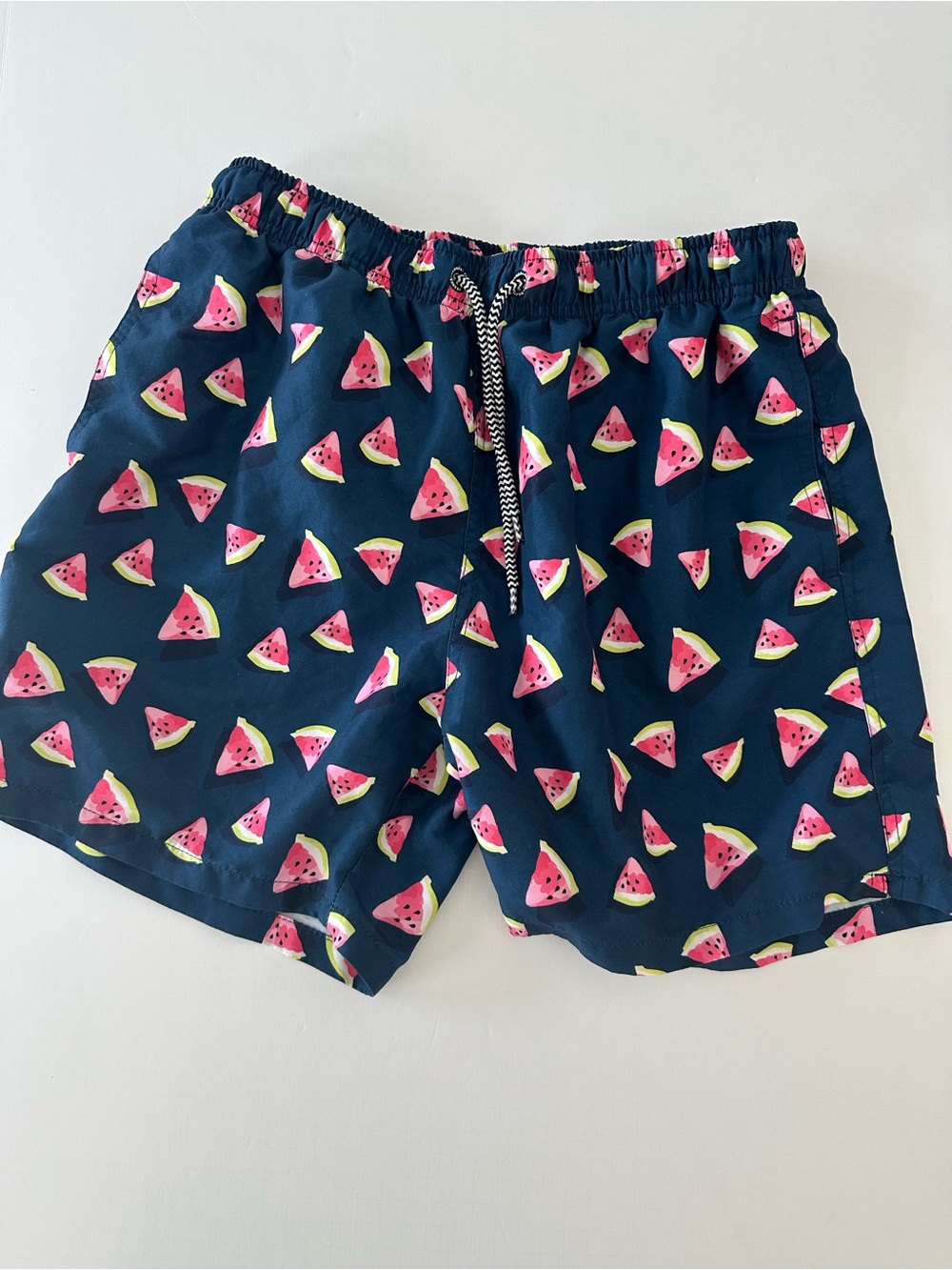 Franks Navy Blue Swimsuit With Watermelons Men’s Large Summer Beach Pool